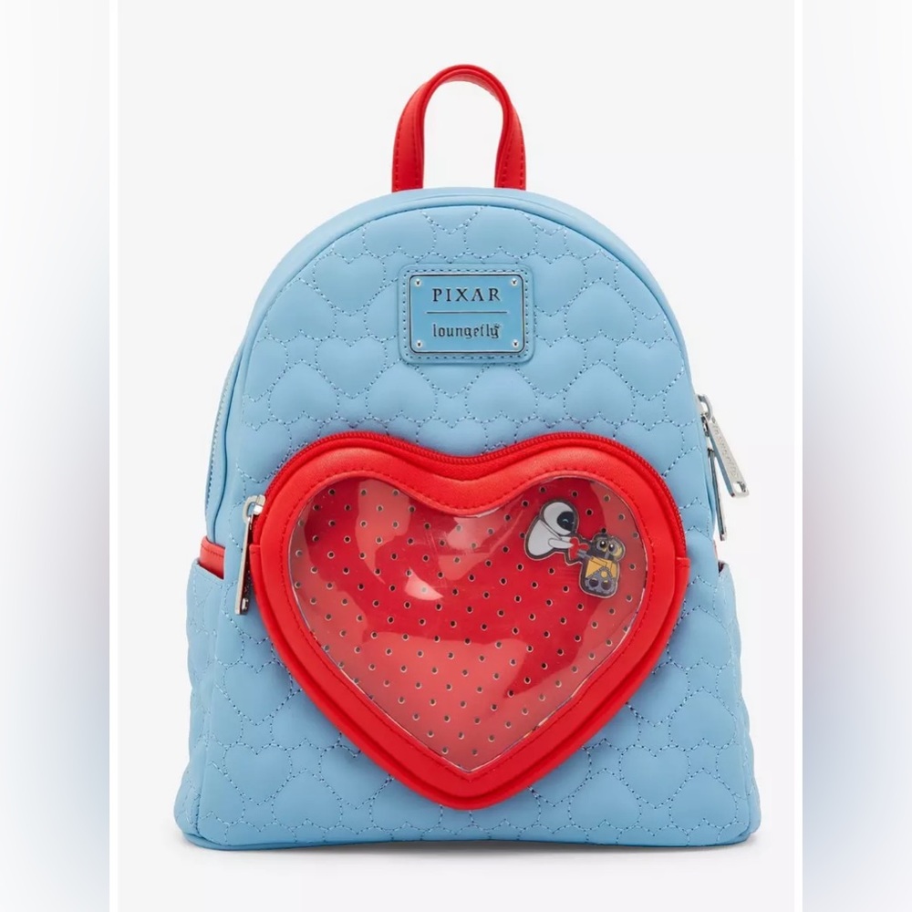 BRAND NEW Loungefly Disney Pixar WALL-E Heart Pin Display Mini Backpack BoxLunch